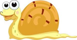 Dibujo de un caracol sonriente, es necesario reprogramar la mente para adelgazar despacio pero seguro y saludablemente