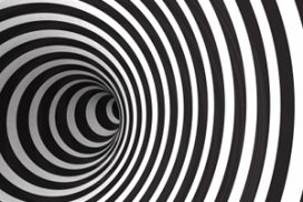 Una espiral envolvente que puede usarse para provocar estados de trance hipnótico. 