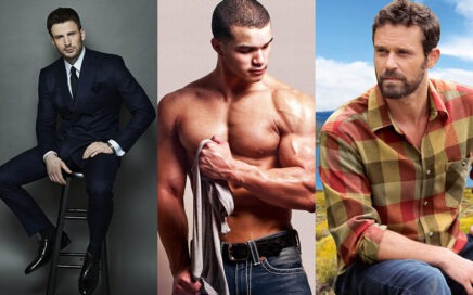 Tres homes que responen a estereotips del patriarcat, atleta musculós, llenyataire fort i executiu impecable. 